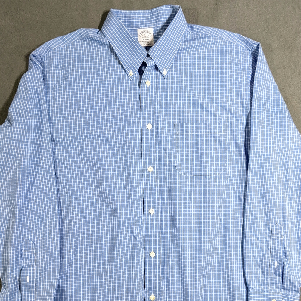 Brooks Brothers XL button up casual dress shirt 100% cotton blue